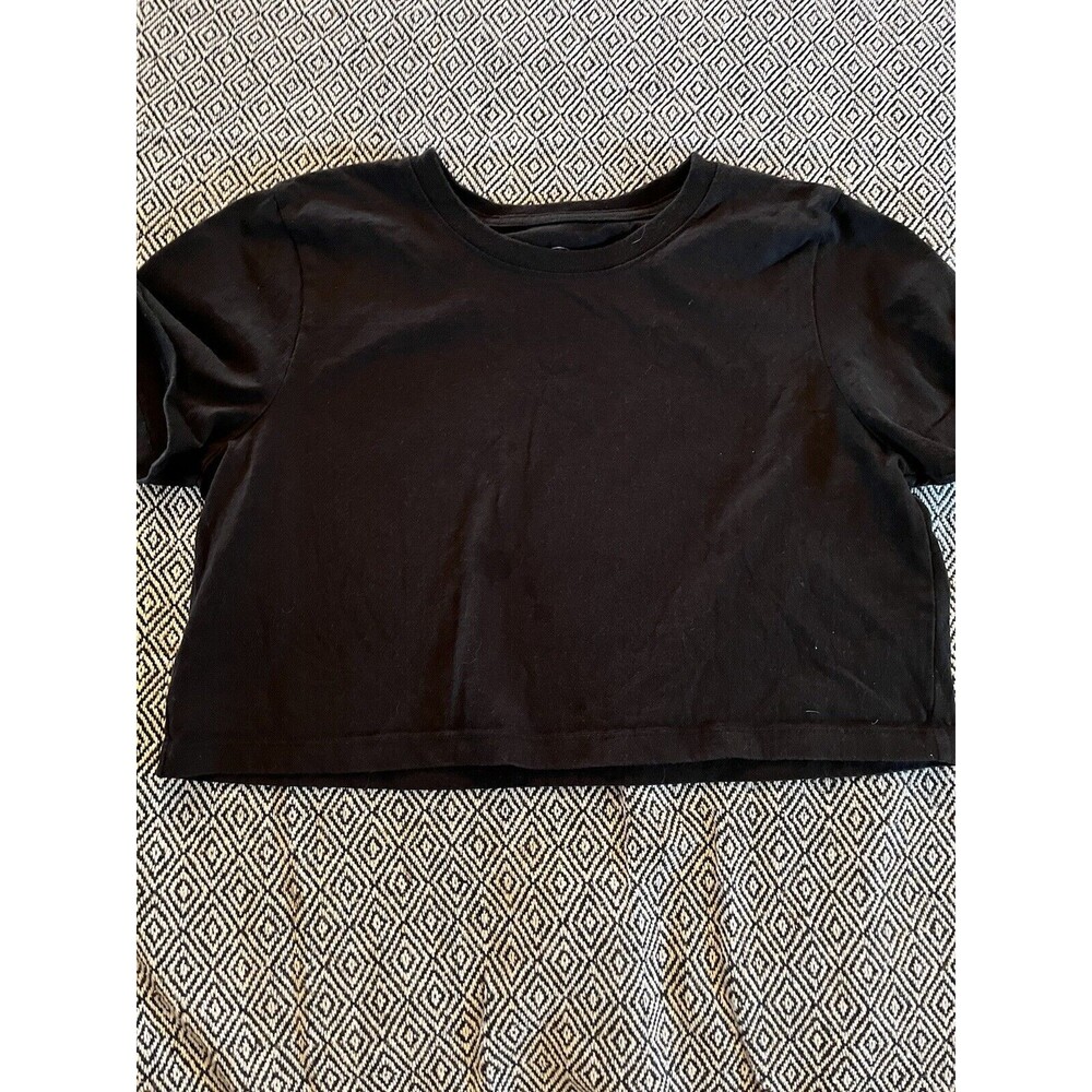 Urban Outfitters Crop Top Black T- Shirt Large
